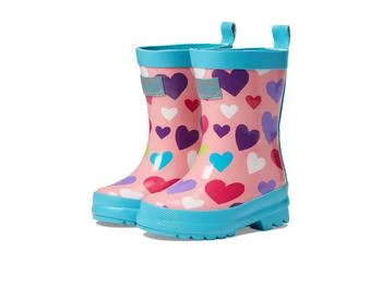 Hatley | Colourful Hearts Shiny Rain Boots (Toddler/Little Kid/Big Kid),商家Zappos,价格¥297