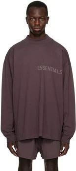 Essentials | 2023春季新款 紫色圆领长袖 T 恤 男女同款 