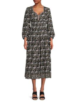 Max Studio | ​Floral Shirred Midi Dress商品图片,3.1折