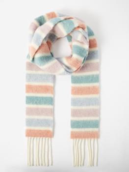 推荐Striped alpaca-blend scarf商品