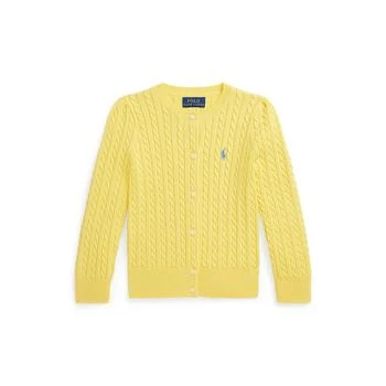 Ralph Lauren | Toddler and Little Girls Mini-Cable Cotton Cardigan Sweater,商家Macy's,价格¥274