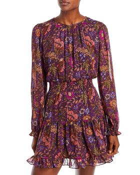 AQUA | Smocked Chiffon Dress - 100% Exclusive商品图片,7折×额外7.5折, 额外七五折