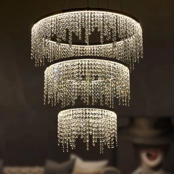 Simplie Fun | Fancy hanging ceiling lamps luxury modern pendant light crystal chandelier,商家Premium Outlets,价格¥2448