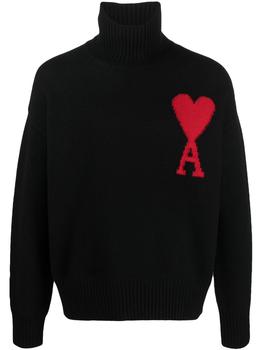 推荐AMI PARIS - Ami De Coeur Wool Turle Neck Sweater商品