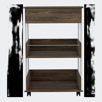 FM Furniture | Dundee Kitchen Cart, One Drawer, Two Open Shelves,商家Verishop,价格¥862
