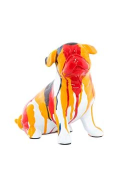 Interior Illusion Plus | Interior Illusions Plus Bulldog Sitting Splatter Art Dog - 7.5" tall,商家Premium Outlets,价格¥443
