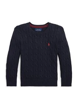 Ralph Lauren | Lauren Childrenswear Boys 2 7 Cable Knit Cotton Sweater,商家Belk,价格¥336