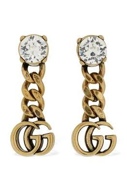 Gucci | Gg Marmont Drop Earrings W/ Crystal,商家LUISAVIAROMA,价格¥2675