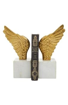 VIVIAN LUNE HOME | Goldtone Aluminum Bird Wings Bookend with Marble Base - Set of 2,商家Nordstrom Rack,价格¥373