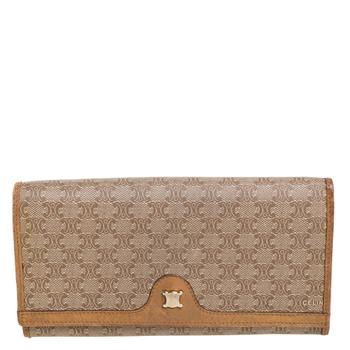 celine bag真假, [二手商品] Celine | Celine Beige Macadam Coated Canvas and Leather Wallet商品图片 4.8折