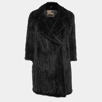 [二手商品] Burberry | Burberry Black Mink Fur Mid-Length Coat S商品图片,