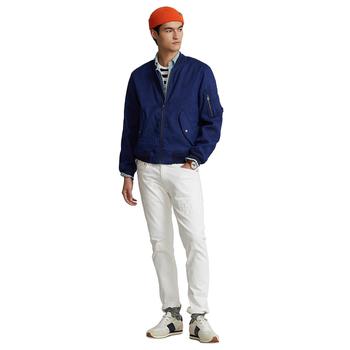 商品Men's Stretch Linen-Cotton Bomber Jacket图片