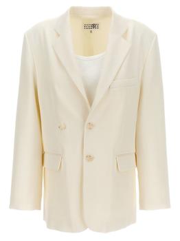 MM6 | MM6 MAISON MARGIELA Single-breasted blazer with top insert商品图片,6.6折, 独家减免邮费