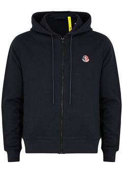 moncler polo直邮, Moncler | 2 Moncler 1952 navy hooded cotton sweatshirt商品图片 