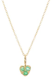 商品Bony Levy | 18K Yellow Gold Petite Emerald Heart Necklace,商家Nordstrom Rack,价格¥1176图片