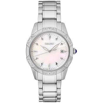 Seiko | Women's Diamond (1/6 ct. t.w.) Stainless Steel Bracelet Watch 33mm商品图片,7.5折