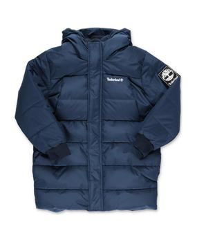 添柏岚外套, Timberland | Piumino Imbottito Blu In Nylon Con Cappuccio商品图片 
