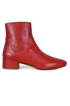 推荐Women's Luxury Shoes   Red Leather Francesco Russo Boots.商品