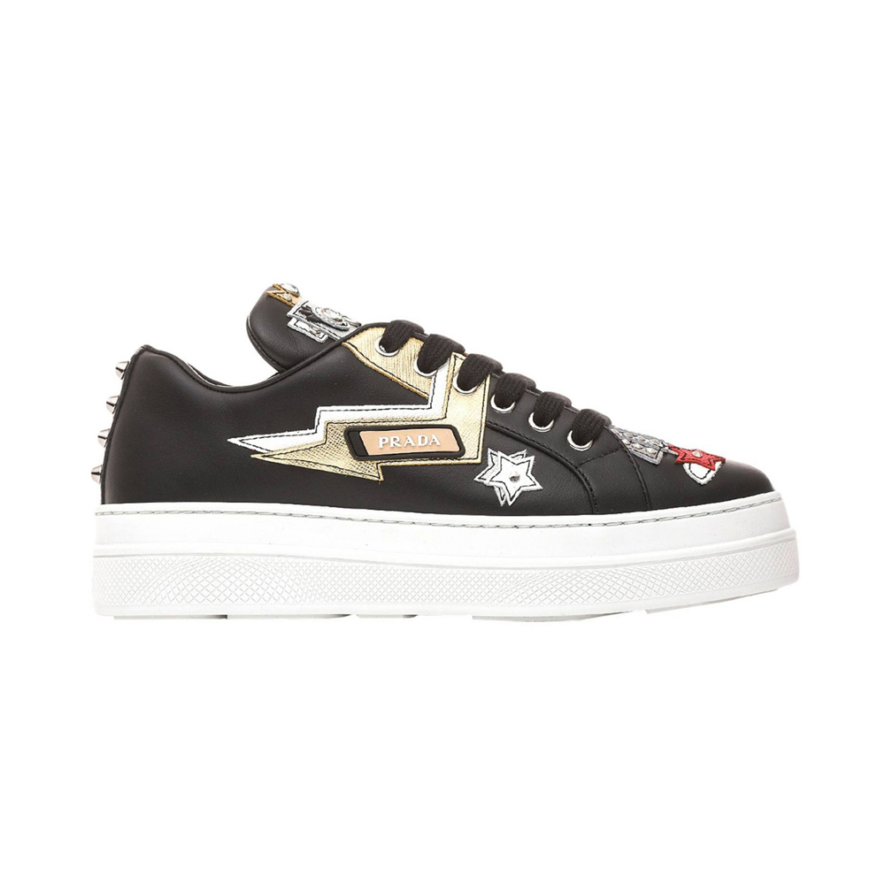 Prada | PRADA 女士黑色系带休闲运动鞋 1E268L-3KS5-F0967商品图片,独家减免邮费