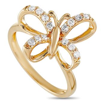 商品LB Exclusive | 14K Yellow Gold 0.30 ct Diamond Butterfly Ring,商家Jomashop,价格¥3665图片