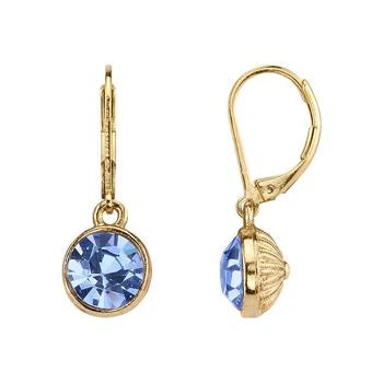 2028 | 14K Gold-Dipped Lt. Sapphire Blue Faceted Drop Earrings,商家Macy's,价格¥194
