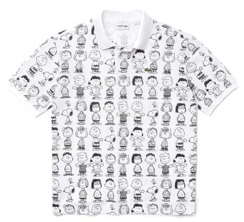 推荐Lacoste x Peanuts Loose Fit Polo Shirt Print White商品