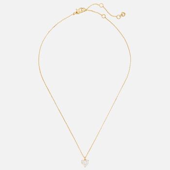 kate spade new york, Kate Spade | Kate Spade New York Women's Heart Pendant - Clear/Gold商品图片 5折