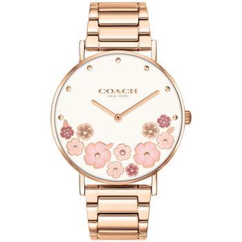 Coach | Women’s Perry Rose Gold-Tone Bracelet Tea Rose Watch 36mm商品图片,7折