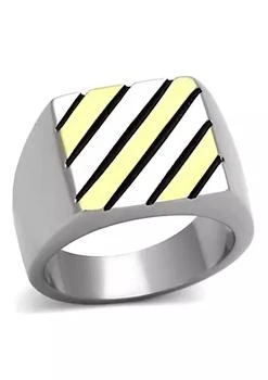 Luxe Jewelry Designs | Men's Two Tone Gold Ion Plated Stainless Steel Ring - Size 10,商家Belk,价格¥281