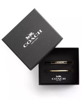 Coach | Faux Stone Enamel Signature Bangle Bracelet Set,商家Macy's,价格¥505