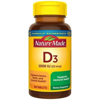 Nature Made | Vitamin D3 1000 IU (25 mcg) Tablets,商家Walgreens,价格¥97