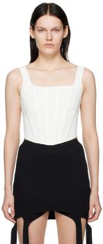 Dion Lee | 白色 Pointelle Corset 背心商品图片,