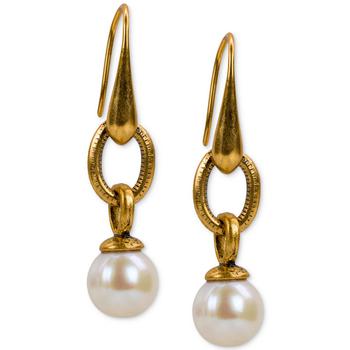 商品Gold-Tone Imitation Pearl Drop Earrings图片