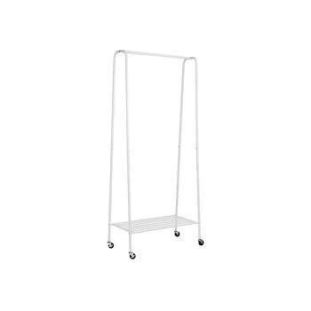 Honey Can Do | Matte White Metal Rolling Clothes Rack with Shelf,商家Macy's,价格¥478