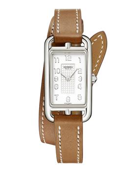 Hermes | Nantucket不锈钢小牛皮腕表, 20x27mm商品图片,