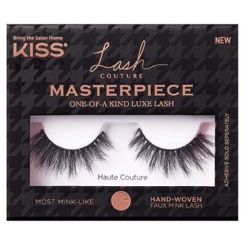 商品Kiss | Lash Couture Masterpiece Fake Eyelashes - Haute Couture,商家Walgreens,价格¥72图片