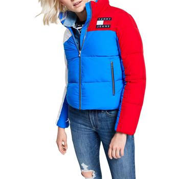 推荐Tommy Jeans Womens Colorblock Quilted Puffer Jacket商品