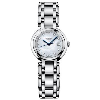 Longines | Women's PrimaLuna Diamond Accent (1/3 ct. t.w.) Stainless Steel Bracelet Watch L81104876商品图片,