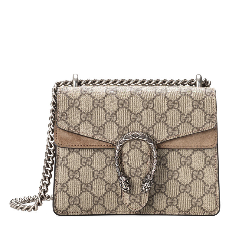 古驰女包, Gucci | GUCCI/古驰 迷你Dionysus女士棕色帆布驼色麂皮链条单肩包棕色421970 KHNRN 8642商品图片 8折×额外9.5折, 包邮包税, 额外九五折