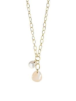 商品Rock Candy® Double Pebble 18K Green Gold & Mother-Of-Pearl Necklace图片