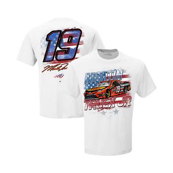 Joe Gibbs Racing Team Collection | Men's White Martin Truex Jr Bass Pro Shops Old Glory T-shirt商品图片,