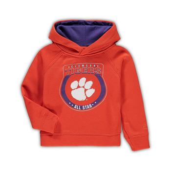 Colosseum | Toddler Boys and Girls Orange Clemson Tigers Circle Mascot Raglan Pullover Hoodie商品图片,