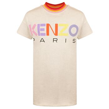 商品Kenzo | Beige Pastel Logo T Shirt Dress,商家Designer Childrenswear,价格¥678图片