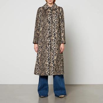推荐RIXO Milly Leopard-Print Faux Fur Coat商品