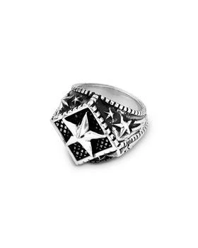 King Baby | Men's Sterling Silver Men's Star Signet Ring,商家Bloomingdale's,价格¥3449