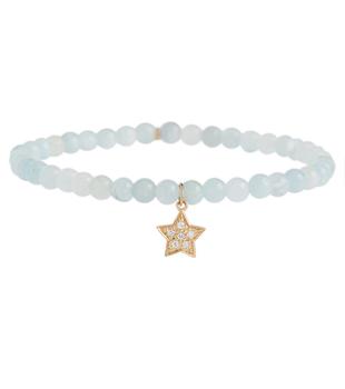 商品Sydney Evan | Star 14kt gold bracelet with diamonds,商家MyTheresa,价格¥3041图片