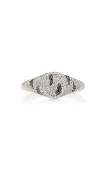 Yvonne Leon | Yvonne Leon - Baby Zebra 9K White Gold Diamond Signet Ring - Multi - US 6.5 - Moda Operandi - Gifts For Her,商家Fashion US,价格¥11392