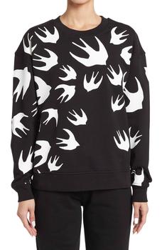 推荐Alexander McQueen Code Bird Print Pullover Sweatshirt商品