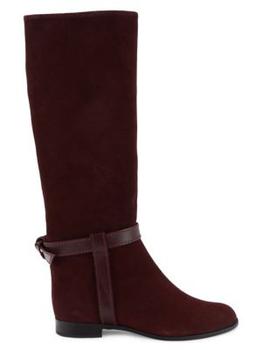Saddlery Suede Knee High Boots,价格$259.99