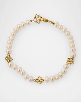 Stephen Dweck | 18K Yellow Gold White Pearl and Diamond Bracelet,商家Neiman Marcus,价格¥11360